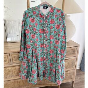 Madison Mathews Block Print Dress Sz XL